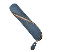 Étui a Stylo en Cuir,Etui Porte-stylo a Pochette a Crayons a Glissière pour Bureau de Travail Scolaire