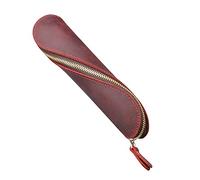 Étui a Stylo en Cuir,Etui Porte-stylo a Pochette a Crayons a Glissière pour Bureau de Travail Scolaire