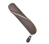 Étui a Stylo en Cuir,Etui Porte-stylo a Pochette a Crayons a Glissière pour Bureau de Travail Scolaire