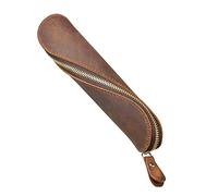 Étui a Stylo en Cuir,Etui Porte-stylo a Pochette a Crayons a Glissière pour Bureau de Travail Scolaire