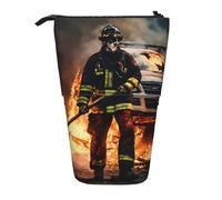 Étui À Stylo Pompier Pompier Flamme Plumier Anti-Salissant Trousse Scolaire Durable Sac Pencil Holder Pour Étudiant, Garçon, Adolescent