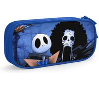 Étui À Stylos De Dessin Animé L'étrange Noël De Monsieur Jack Grande Capacité Étui À Crayons Double Fermeture Éclair Organisateur De Papeterie Sac De Papeterie Sac À Cosmétiques Rose-Bleu