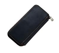 Étui à stylos en cuir avec 3 compartiments séparés, étui à crayons rigide portable pour stylo plume, couleur, 8x16.5cmcm x 18cm x 13cm