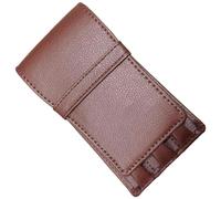 Étui à stylos en cuir avec 3 emplacements pour stylos - Boîte cadeau pour étudiants universitaires, écrivains, professionnels, café, M, 32 x 32 cm