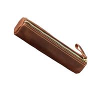 Étui À Stylos En Cuir Véritable À Fermeture Éclair Multi-compartiments Pour L'école Le Bureau Les Essentiels De Voyage Organisateur D'outils D'écriture En Cuir