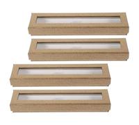 Étui à Stylos en Papier avec Fenêtre, Coffret Vide 4pcs