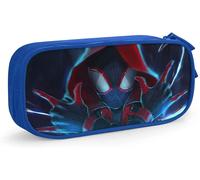 Étui À Stylos Super-Héros, Grande Capacité, Trousse À Crayons, Double Fermeture Éclair, Organisateur De Papeterie, Sac De Papeterie, Sac À Cosmétiques Bleu-Bleu