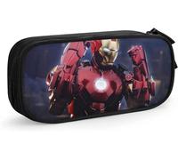 Étui À Stylos Super-Héros, Grande Capacité, Trousse À Crayons, Double Fermeture Éclair, Organisateur De Papeterie, Sac De Papeterie, Sac À Cosmétiques, Noir-Noir