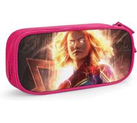 Étui À Stylos Super-Héros, Grande Capacité, Trousse À Crayons, Double Fermeture Éclair, Organisateur De Papeterie, Sac De Papeterie, Sac À Cosmétiques Bleu-Rose