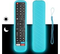 Étui À Télécommande En Silicone Compatible Avec Hisense En2Bi27H En2Bf27H En2Bb27H En2X27Hs En2D27 En2Ak27H Tv Télécommande Housse De Protection Antichoc Avec Un Cordon (Bleu Fluorescent)