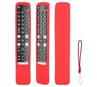 Étui à télécommande en silicone compatible avec TCL RC802NU YUI1 RC802N YUI1 TV Télécommande Housse de protection antichoc avec un cordon (rouge)
