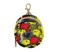 Étui à tétine avec fermeture éclair et clip Motif monstres Rouge/jaune