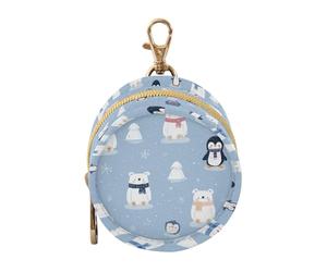 Étui à tétine avec fermeture éclair et clip pour porte-monnaie Motif pingouin