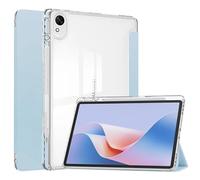 Étui à Trois Volets en Cuir PU for Huawei MatePad 11.5/11.5S 2025, Housse Souple et Transparente for airbags aux Quatre Coins(Sky Blue,for MatePad 11.5)