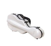 Étui à violon en Fiber de carbone, taille 4/4, boîte forme gourde, multicolore disponible avec sac partitions, serrure Code Pour Le Rangement Des Violons(White Stripes)