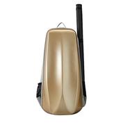 Étui à violon Étui de violon en composite PC, sac voyage rigide à double couche avec archet amovible, tailles 4/4 3/4(Gold)