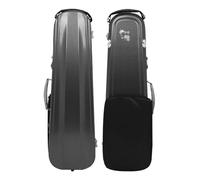 Étui à violon Étui for violon 4/4, sac à dos en fibre de carbone, double bandoulière, avec hygromètre, partition musique et verrouillage par mot passe(Black grid)