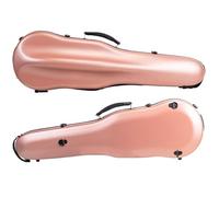 Étui à violon Étui rigide for violon 4/4, sac à dos givré en fibre de carbone composite, étui triangulaire avec double bandoulière(Pink)