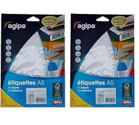 Etui A5 1792 étiquettes blanches 12 * 18.3 mm (Lot de 2)