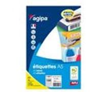 APLI Étui A5 2304 – étiquettes blanches 8×20 mm – Bleu G