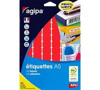 APLI Étui A5 pour 720 étiquettes rouges 16x22