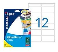 Etui A5 192 étiquettes blanches 56*34 mm