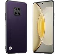 Étui Adapté À Huawei Mate20 Pro 6.39"" , Housse Coque En Cuir Métallique De La Série Code - Violet Foncé