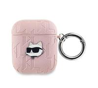 Étui AirPods - Karl Lagerfeld - Monogram Choupette - Silicone - Rose - 1/2 gen