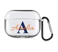Étui AirPods personnalisé 2 Faces pour Apple AirPods Pro 2nd 2022, Housse de Protection Souple TPU DIY avec Votre nom et Votre Photo, Cadeau personnalisé (Semi-Transparent)