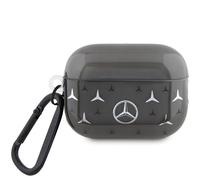 Étui AirPods Pro 2 noir à grand motif d'étoiles Mercedes