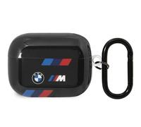 Étui AirPods Pro 2 noir à rayures tricolores BMW