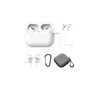 Étui AirPods Pro 5 en 1 blanc avec tour de cou, crochets d'oreille et pochette
