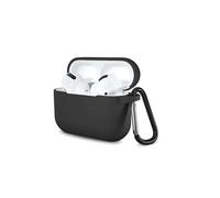 Etui AirPods Pro Coque Silicone Noir Compatible avec Apple Airpods Pro - Protection Anti Rayure Anti Choc Bouchon Anti Poussiere et Mousqueton []
