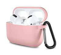 Etui AirPods Pro Coque Silicone Rose Compatible avec Apple Airpods Pro - Protection Anti Rayure Anti Choc Bouchon Anti Poussiere et Mousqueton []