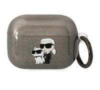 Étui AirPods Pro noir à paillettes Karl Lagerfeld Karl&Choupette