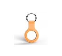 Étui Airtag compatible avec Apple, coque en silicone avec porte-clés, 11 couleurs, orange.