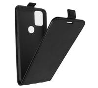Étui pour Alcatel 3X Clapet Vertical Porte-carte Effet Lisse Noir
