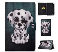 Etui Amazon Kindle Fire HD 7 2017 - étui Flip en Cuir Super Fin et léger et Pliable avec Sommeil/Reveil Automatique pour Kindle Fire HD 7 (Compatible avec 5ème génération 2015) Dalmatien