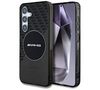Étui AMG Transparent Rhombs MagSafe pour Samsung Galaxy S25, noir