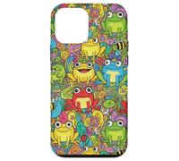 Étui Anime Frog Garden Doodle pour Les Fans de Style Dessin Coque pour iPhone 12 Mini