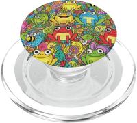 Étui Anime Frog Garden Doodle pour Les Fans de Style Dessin PopSockets PopGrip pour MagSafe