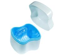 Étui anti-fuite - Boîte de nettoyage portable de prothèse avec couvercle, étui de bain avec support de voyage | Nettoyant pour prothèses amovibles pour Night Guard, récipient c