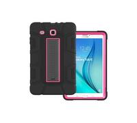 Etui antichoc en silicone avec support pour votre Samsung Galaxy Tab A 10.1 2016 T580 - Noir&Rose