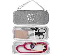 Étui Antichoc Pour 3m Littmann Cardiology Iii,Classic Iii,Classic Ii,Lightweight Ii S.E,Master Cardiology,Avec Poche Intérieure Pour Accessoire -Gris