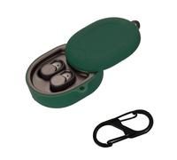 étui antichoc vert foncé pour écouteurs Devialet Gemini, doux pour la peau et lavable.