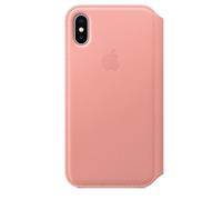 Étui Apple Folio en cuir rose pour iPhone X