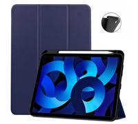 Etui Apple iPad 10,9 pouces 2022 Smartcover bleu avec porte stylet - Housse bleue coque de protection iPad 10eme generation - Accessoires pochette