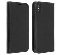 Étui Apple iPhone XS Max Housse Cuir Portefeuille Fonction Support - noir