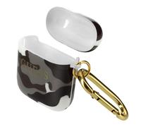Étui Apple Pods Silicone Semi-rigide Design Camouflage Guess - Gris