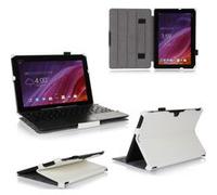 Etui ASUS Transformer Pad TF103C 10 pouces blanc Ultra Slim Cuir Style avec multis stand - Housse luxe coque de protection ASUS Transformer Pad TF103C blanche - Accessoires pochette XEPTIO : Exception